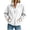 White, variant on Womens Zip Up Hoodies 2026 Oversized Sweatshirt | Spring Fall Jacket with Pockets, College Teen Preppy Casual Track Outfits, Cozy Fleece Winter Clothes