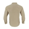 thumbnail image 4 of KKBOTIVE Mens Casual Striped Dress Shirts Stylish Long Sleeve Cozy Button Down Classic Shirt Men's Fashion Khaki Size: M, 4 of 5