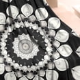 thumbnail image 3 of Black White Tie Dye Mandala Pattern Blanket,Comfortable Soft Flannel Throw Blanket,All Season,Warm Lightweight Blankets for Sofa Bed Couch Living Room Chair,50"x60", 3 of 4
