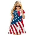 thumbnail image 3 of LUOGENLI Robe Enfant Fille 4 Juillet Jour Indépendant Étoiles Rayures Manches Courtes Fête Robe Princesse Robe Maxi pour Filles 2025 Violet 9-10 Ans, 3 of 5