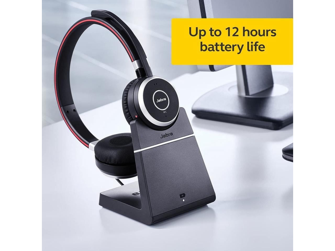 Jabra Evolve2 65 MS Wireless Headphones W/Link 380a Stereo Microsoft Teams