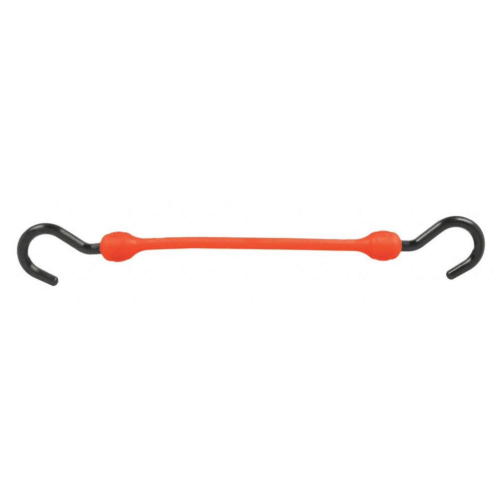 THE BETTER BUNGEE BBC12NO Bungee Cord,Orange,12 in. L,11/2 in. W