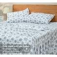 thumbnail image 3 of RUVANTI Flannel Sheets King Size - GOTS Certified 100% Organic Cotton, 4 Piece Warm, Soft & Breathable Set, Deep Pocket Snug Fit, Double Brushed Cozy All Season Bedding, Crystal Noir, 3 of 9