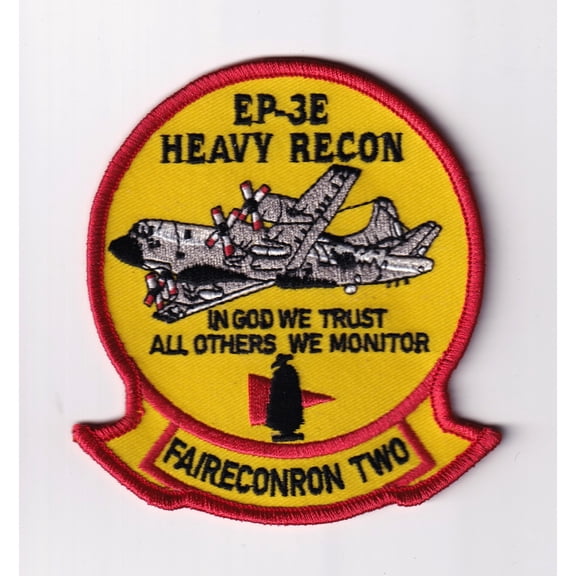 VQ-2 Sandeman, EP-3 Heavy Recon, In God We Trust, 4 inches, Patch- Sew On