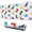 White Colorful Dinosaurs, variant on Long Mouse Pads for Desk,White Colorful Dinosaurs Silhouette Desk Mats on Top Of Desks, Desk Mouse Pad Extra Large with 3mm Non-Slip Base and Stitched Edge for Gaming,Work,Home 31.5"x11.8"