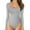Gray, variant on Tejiojio Clearance Long Sleeve Bodysuit For Women, Leotard Shapewear Mock Neck Bodysuit High Neck Fitted Funny Bodysuit Rompers Jumpsuit