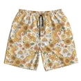 thumbnail image 3 of Uemuo Retro 70s 60s Flower Pattern Men's Swim Trunks Hawaiian Beach Bathing Suit Swimsuits Beach Quick-Dry Shorts with Pockets-X-Large, 3 of 9