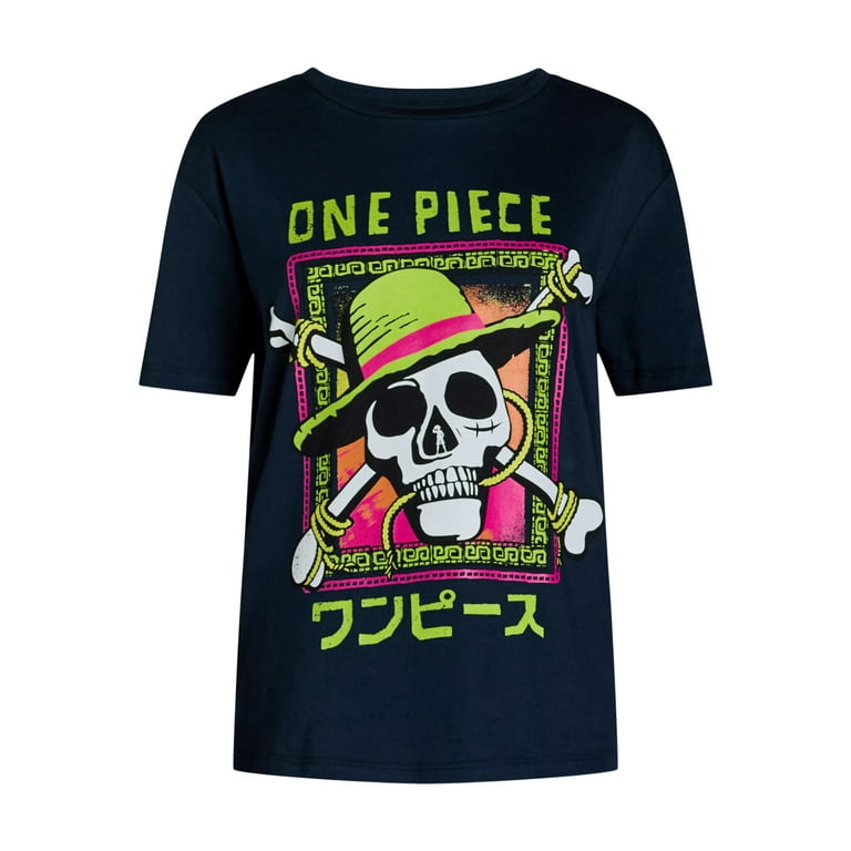 One Piece Women's Graphic Tee with Short Sleeves, Sizes XXS One Piece Women's Graphic Tee with Short Sleeves, Sizes XXS