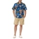 thumbnail image 2 of CAMISAS DE HOMBRE CORTAS DE INSPIRACIÓN CHIC, CON ESTAMPADO FLORAL, BOTONES EN LA PARTE FRONTAL, PLAYERA DE PLAYA HAWAIANA 38 AZUL MARRÓN, 2 of 6