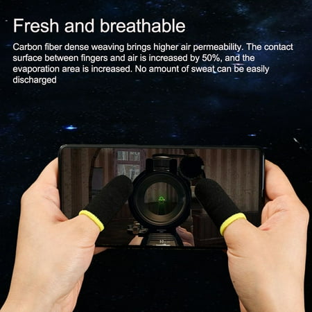 Fnochy 6PC Gaming Finger Sleeves Touchscreen Thumb Sleeves Sensitive Sweat-Proof Breathable Fiber for Mobile PC Gaming Enhanced Grip Comfort Fnochy 6PC Gaming Finger Sleeves Touchscreen Thumb Sleeves Sensitive Sweat-Proof Breathable Fiber for Mobile PC Gaming Enhanced Grip Comfort