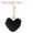 Black, variant on Faux Fur Pom Pom Keychain Artificial Cute Puff Ball Keychain Heart Fluffy Charm Plush Pendant Black
