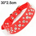 thumbnail image 2 of Collar de cuero de PU con diamantes de imitación y diamantes de cristal para mascotas, perros, gatos, cachorros, color negro, 2 of 5
