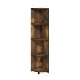 thumbnail image 1 of Furinno Econ 4-Tier Corner Shelf Bookcase, Bookshelf, Amber Pine, 1 of 1