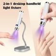 thumbnail image 2 of Handheld UV Light for Gel Nails with Stand, Mini Portable Cordless Nail Lamp with LCD Display, Eye-Protective Cover, Flash Curing for Glue, 2 of 8