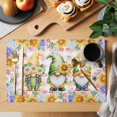 thumbnail image 2 of Sunflowers Placemats Set of 6, Spring Gnomes Hydrangea Daisy Flowers Pink Plaid Placemats for Dining Table, Place Mats for Kitchen Tabletop, Waterproof Wipeable Dining Table Mats Set, 2 of 9
