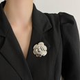 thumbnail image 2 of Rose Flower Brooch for Women Men Elegant Camellia Lapel Pin Vintage Floral Dress Accessory Jewelry for Wedding Party Banquet Dance Ceremony Boutonniere Corsage for Mother Valentine, 2 of 5