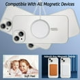 thumbnail image 2 of Magnetic case for iPhone 13 Mini Phone Case for Women, Matte Luxury Soft Metallic Luster Design with Camera Lens Protector, Compatible with Magsafe Case for iPhone 13 Mini 5.4"-Silver, 2 of 14