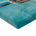thumbnail image 2 of Ambesonne Turquoise Fitted Sheet, Seascape Ocean Coast, Twin Size, Turquoise, 2 of 3