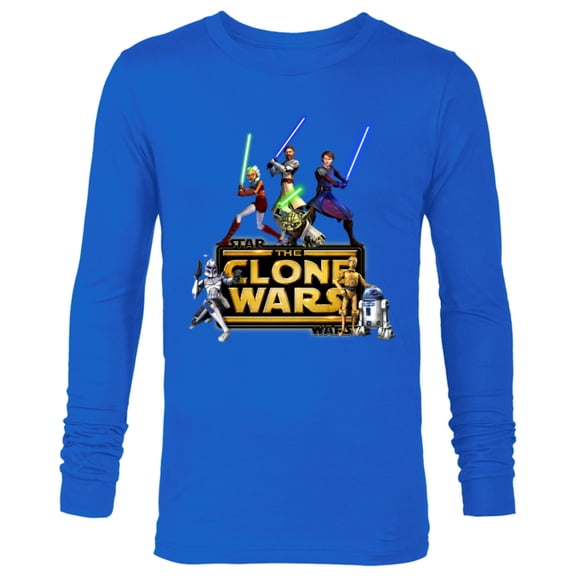 Star Wars The Clone Wars Jedi Warriors - Long Sleeve T-Shirt for Men - Customized-Royal