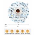 thumbnail image 6 of 13 Inch Round Placemats Set of 6, Blue Stripes Non Slip Heat Insulation PP Table Mats, Modern Gradient Abstract Ocean Waves Lines Washable Place Mats for Kitchen Dining Party Table Decor, 6 of 7