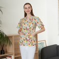 thumbnail image 4 of Uniforme d'Infirmière Imprimé Dessin Animé pour Femmes, T-shirt à Manches Courtes Col en V, Robe Chirurgicale, Uniforme de Travail pour Hommes, 4 of 5