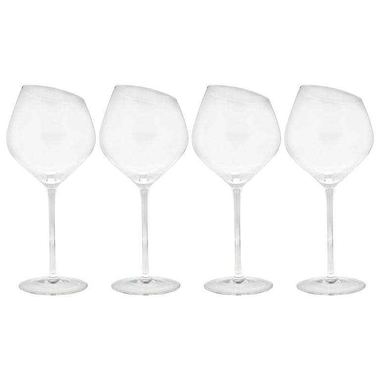 Slanted Red Wine Glasses Set of 2,Lead-Free Goblet Long Stem White Wine  glasses Modern Crystal Wine …See more Slanted Red Wine Glasses Set of