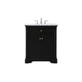thumbnail image 3 of Elegant Decor Clarence 30" Solid Wood Metal Single Bathroom Vanity Set in Black, 3 of 8
