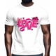 thumbnail image 1 of T-Shirts for Men, Love Lips Bow Flower Crew Neck Cotton T-Shirt Men's Short Sleeve Valentine's Day Pink Style, 1 of 8