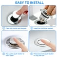 thumbnail image 6 of Universal Kitchen Bathroom Sink Plug Stopper Wash Basin Core Pop Up Drain Filter, 6 of 9