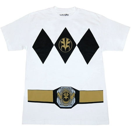 Power Rangers White Ranger Suit With Belt T-Shirt