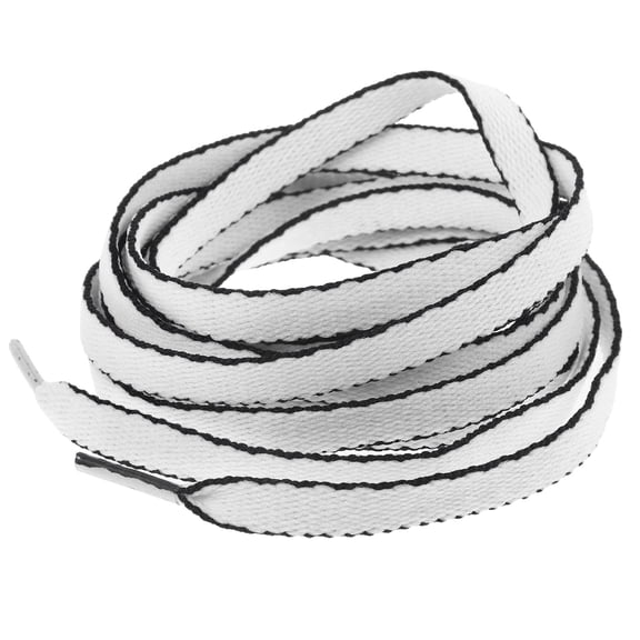 ELAYARD 4Pairs White Fashionable Shoe Laces Flat Design for Sneakers and Boots