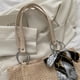 thumbnail image 5 of Moda mujer embrague cinta arco decoración mujeres bolsos de mano para la playa (beige), 5 of 9