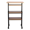 thumbnail image 1 of Safco Products Muv 35-49"H Stand-Up Desk Adjustable Height Computer Workstation with Keyboard Shelf, Cherry, 1 of 5