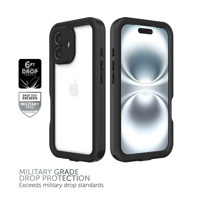Body Glove Tidal Waterproof Phone Case for iPhone 16 - Black/Clear Body Glove Tidal Waterproof Phone Case for iPhone 16 - Black/Clear