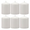 Stonebriar Collection Unscented White Pillar Candle, 6-Pack, 3" x 4", 35-Hour Burn Time