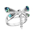 thumbnail image 2 of Whimsical Dragonfly Abalone Inlay Wings .925 Sterling Silver Ring - 6, 2 of 5