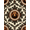 Brown Orange Cream, Pattern 8, variant on ODIKA 8'x10' Washable Area Rug Durable, Non-Slip Paw Print Rustic With Centered Woodland Wildlife Emblem Cabin Bear Refined for Living Room, Under Sectional, Family