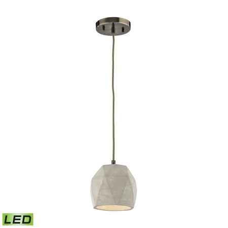 

Urban Form 1-Light Mini Pendant in Black Nickel with Natural Concrete Shade - Includes LED Bulb