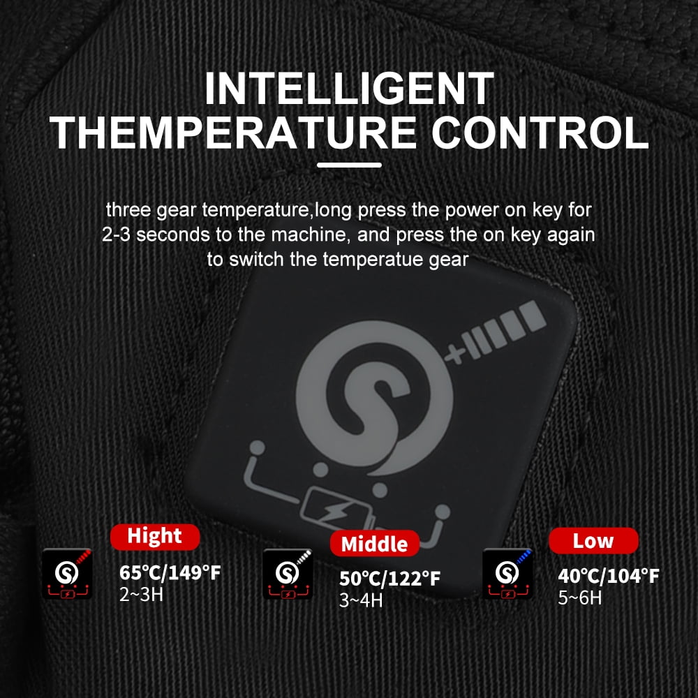 SNOW DEER Rechargeable Heated Gloves for Men & Women - 7.4V 2200mAh Battery, Waterproof, Touchscreen - Ideal for Skiing, Cycling, Hunting & Winter Adventures