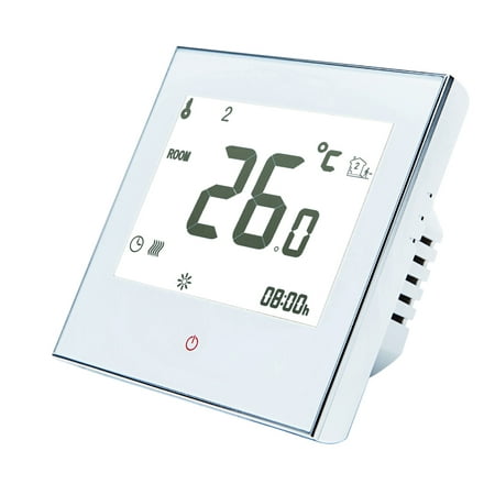 Image of Andoer Home Programmable Thermostat for Radiant Floor Heating System Smart Touchscreen Heat Only Thermostat In Floor Heating System 95-240V