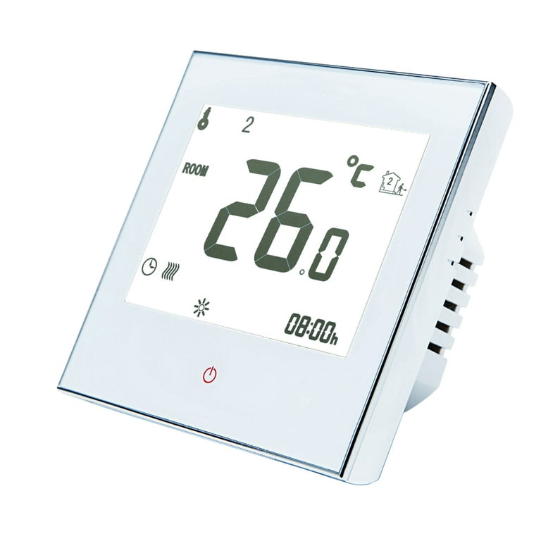 Carevas Home Programmable Thermostat for Radiant Floor Heating System Smart  Touchscreen Heat Only Thermostat for In Floor Heating System 95-240V