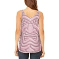 thumbnail image 2 of Tiki God Pink Face Luau Juniors Flowy Side Slit Tank Top Multi LG, 2 of 2