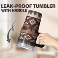 thumbnail image 5 of Bohemian Style 20oz Tumbler with Lids & Straws, Double Wall Vacuum Insulated Stainless Steel Coffee Cup, Leakproof Travel Mug, 5 of 5