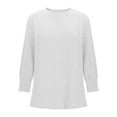 thumbnail image 4 of bnaln Women's Jumpers 3/4 Sleeve Tops Dressy Casual T Shirts Fall Sweaters Round Neck Sweatshirts Tunics Ladies Tops Business Casual Blouses Fashion Lightweight Knit Sweater, 4 of 8