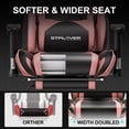 thumbnail image 5 of GTPLAYER Gaming Chair with Footrest PU Leather Office Chair with Adjustable Headrest, Pink, 5 of 8