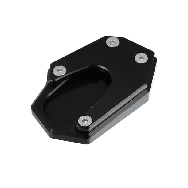 Caballete Placa Cojín Pie Lateral Soporte para Motocicleta Negro