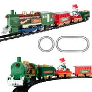 Blue Block Factory Ready to Play Classic Christmas Battery Powered Model Train Set