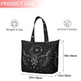 thumbnail image 4 of Black Moon Star Floral Pattern Travel Tote Bags for Women Carry On,Large Weekender Bags for Women Travel,Multi Functional Duffle Bag for Work,Shopping,Sports, 4 of 5