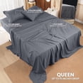 thumbnail image 2 of Juego de sábanas Utopia Bedding Queen de microfibra gris, paquete de 2, 2 of 7