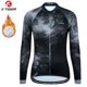 thumbnail image 3 of X-TIGER Maillot de ciclismo para mujer, camiseta térmica de invierno de manga larga para ciclismo con 4 bolsillos traseros, ropa de ciclismo de polar, 3 of 5